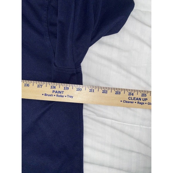 Tasso Elba Men's Sweater Size M Blue Supima Cotton 1/4 Zip Button Mock Neck - Picture 4 of 9